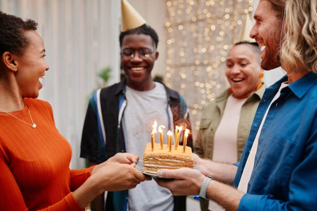 Young People Celebrating Birthday